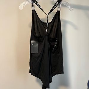 NWT Nike pro dri fit tank racer back athletic running mesh black